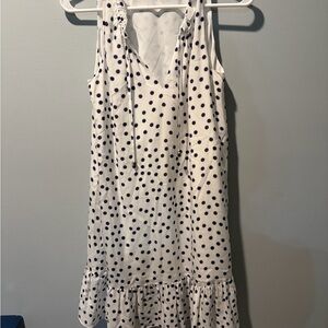 Heidi Klein White Dress with Blue polka dots
